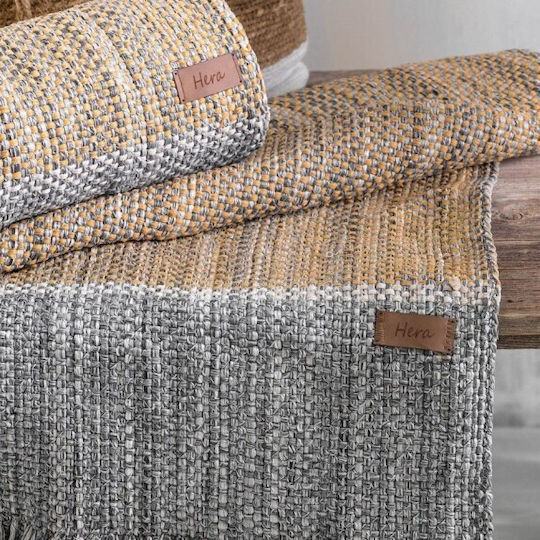 Rythmos Hera Rug Rectangular Summer with Fringes Gray