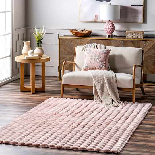 Saray Home Solid Design Antiderapant Covor Rectangular Shaggy Din blană Pulbere