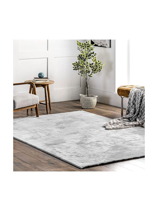 Saray Home Solid Rutschfest Teppich Rechteckig Zottelig Pelzige Gray