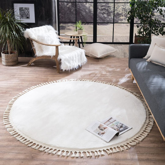 Teoran Floor Rutschfest Teppich Rund Synthetisch,Polyester/Cotton/Leather 01 Rotunda