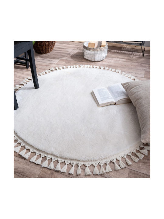 Teoran Floor Rutschfest Teppich Rund Synthetisch,Polyester/Cotton/Leather 01 Rotunda