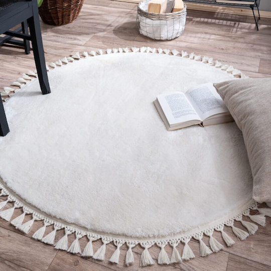 Teoran Floor Rutschfest Teppich Rund Synthetisch,Polyester/Cotton/Leather 01 Rotunda