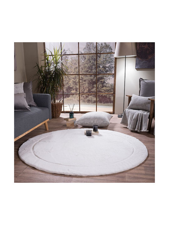 Teoran Floor Rutschfest Teppich Rund Synthetisch,Polyester/Cotton/Leather 01 Rotunda