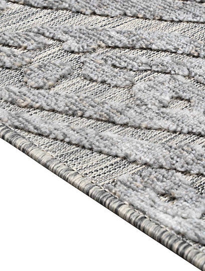 Madi Scratches Χαλί Διάδρομος Ψάθινο Grey 67x350cm