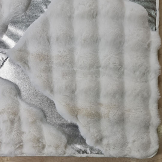 Saray Home Luxurius Килим Правоъгълена Furry Бял