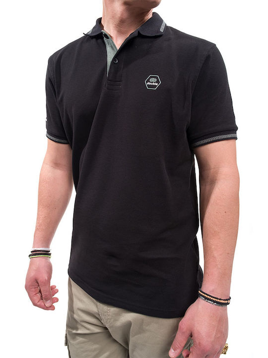 Polo Short Sleeve Black Blouse