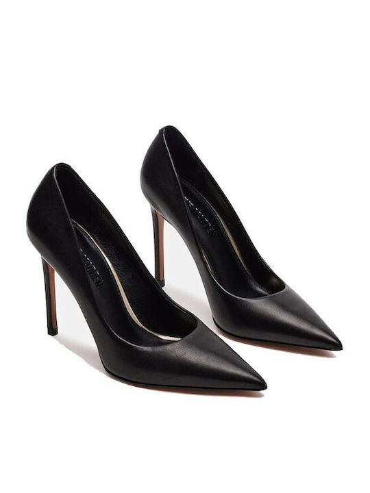 Leather Black Heels Thrive
