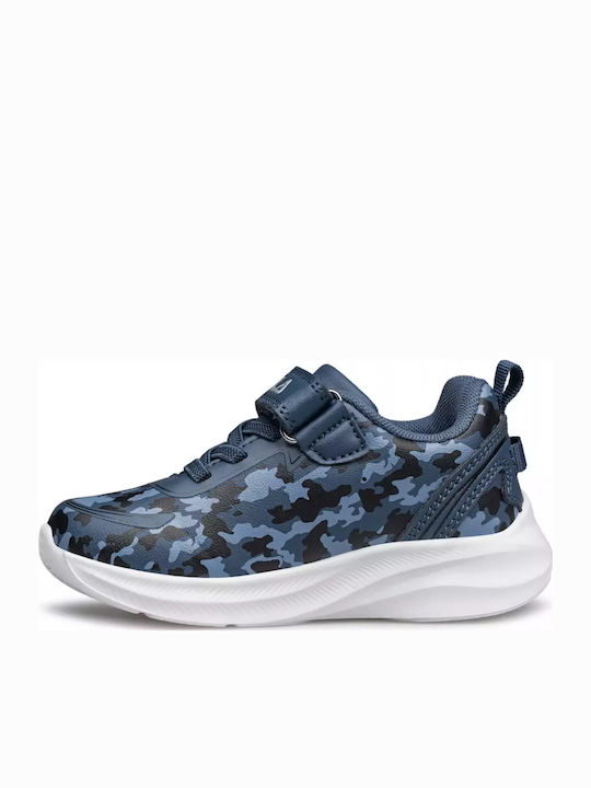 Memory Kids Sneakers with Scratch Blue