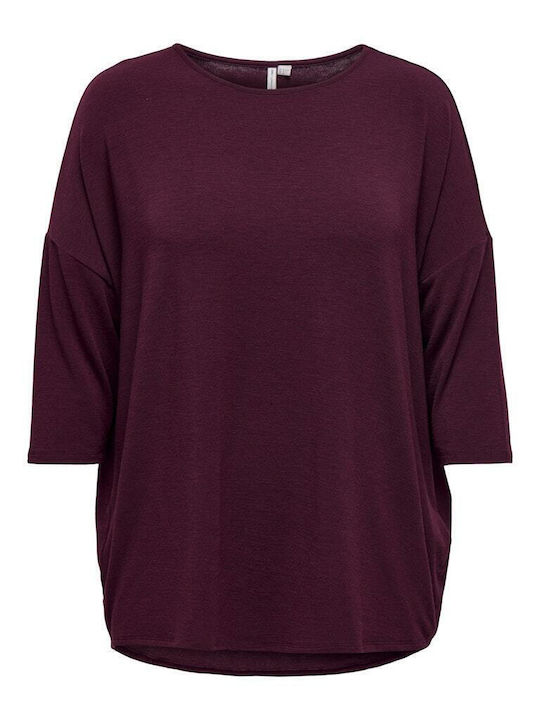 Women's Blouse with 3/4 Sleeve Purple