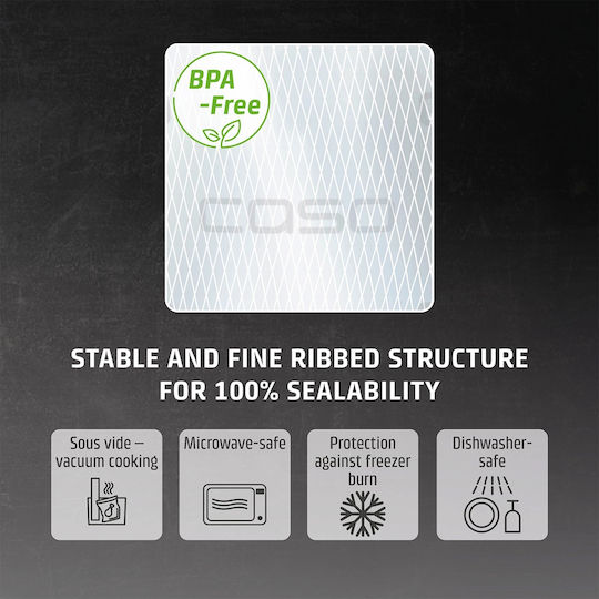 Set 100 Professional Embossed Vacuum Bags 3 Sizes Caso Germany 01233
