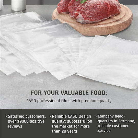 Set 100 Professional Embossed Vacuum Bags 3 Sizes Caso Germany 01233