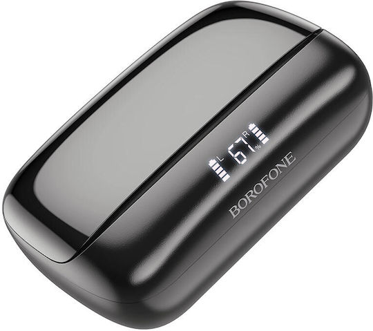 Borofone BE55 Perfect In-ear Bluetooth Handsfree Ακουστικά με Θήκη Φόρτισης Μαύρα