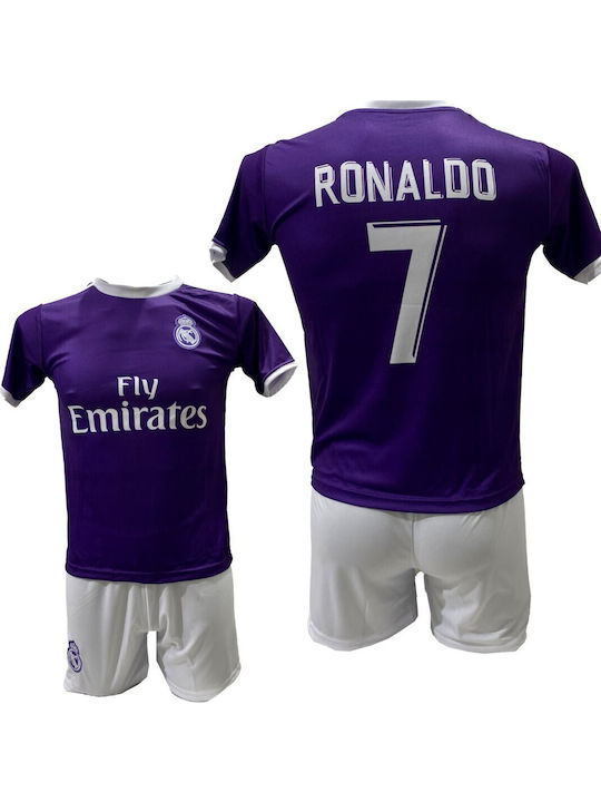 Kinder Real Madrid Ronaldo Fußballset Lila Weiß Final Edition UCL 2017 2211-29