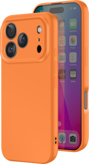 Avizar Case iPhone 17 Pro Soft-Touch Model In Soft Anti-Slip Silicone Orange