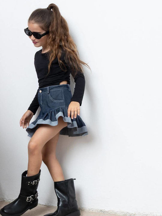 Kids Long-Sleeved Black Blouse