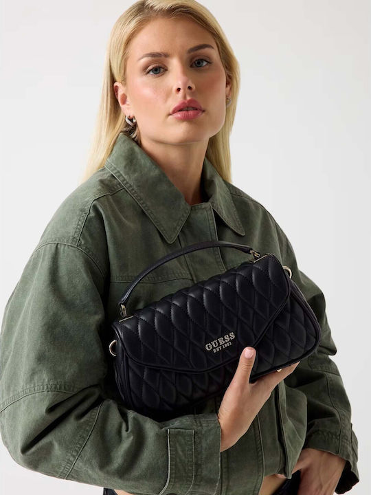 Damen Flap Handtasche Schwarz
