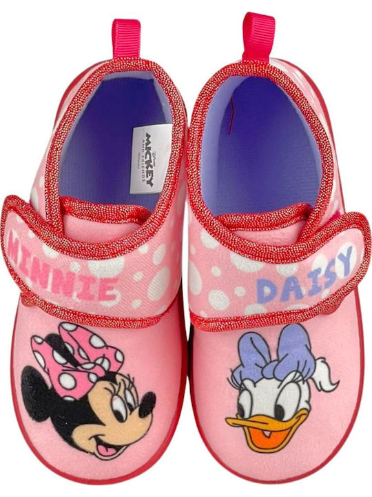 Kids Slippers Boots Pink Minnie