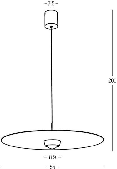 Zambelis Lights Κρεμαστό Φωτιστικό Κόκκινο LED