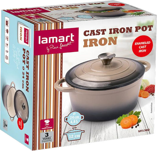 Lamart Tiefer Topf aus Gusseisen