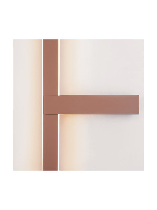 Zambelis Lights Lamp Wall with Integrated LED and Warm White Light Red
