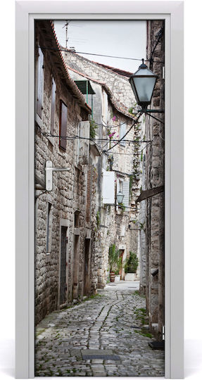Street Croatia Self-Adhesive Wall Sticker Door 75x205 Cm