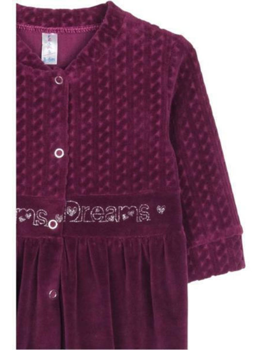 Dreams by Joyce Бебешко Боди Дълъг ръкав Eggplant