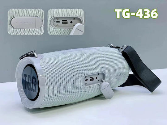 TG-436 Ηχείο Bluetooth 20W με Διάρκεια Μπαταρίας έως 6 ώρες Γκρι