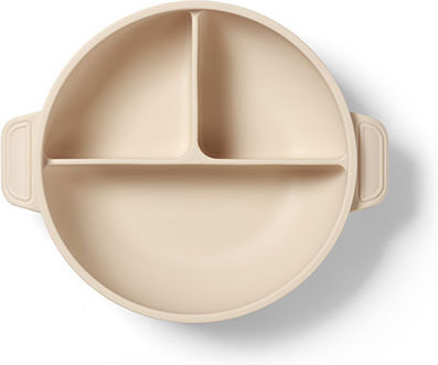 Babyono Baby Food Plate made of Silicone Beige
