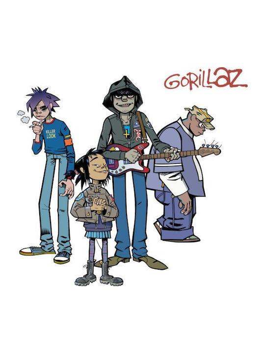 Oversized T-shirt Gorillaz Art1 Rock Avenue White