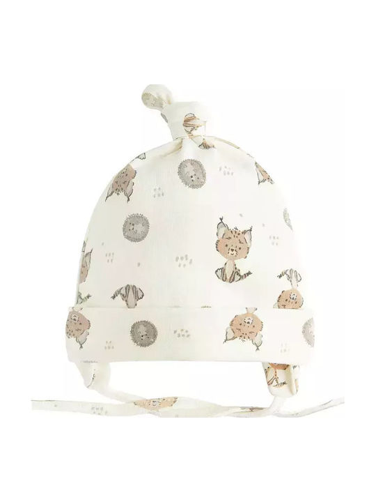 Kids Beanies Set Fabric Beige 2pcs