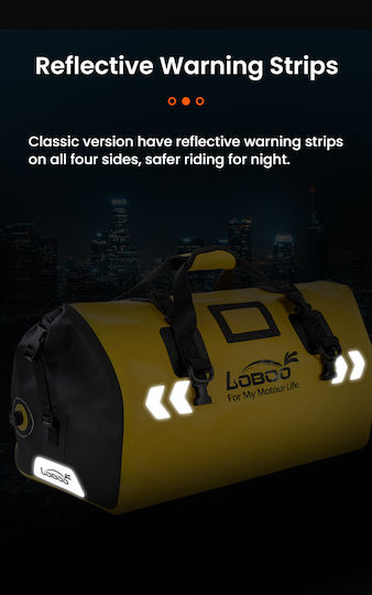 Loboo Waterproof Motorcycle Tail Bag 90lt Black