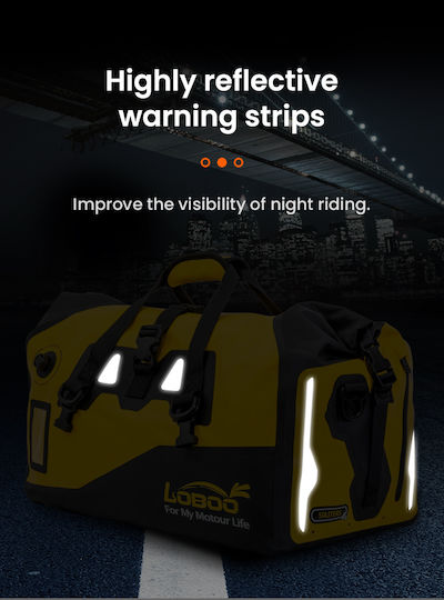 Loboo Waterproof Motorcycle Tail Bag 40lt Yellow