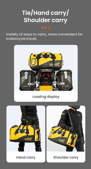 Loboo Waterproof Motorcycle Tail Bag 40lt Yellow