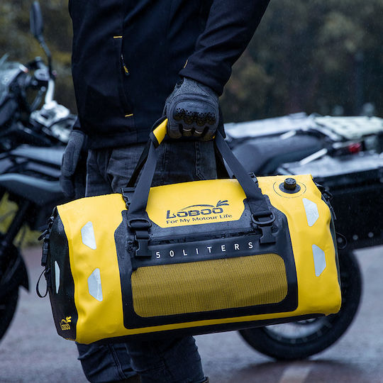 Loboo Waterproof Motorcycle Tail Bag 80lt Yellow