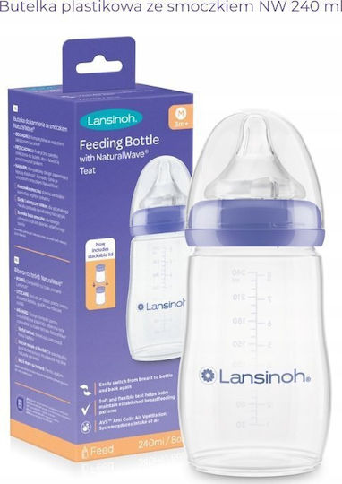 Lansinoh Plastic Baby Bottle Anti-Colic with Silicone Nipple for 1+ months 160ml