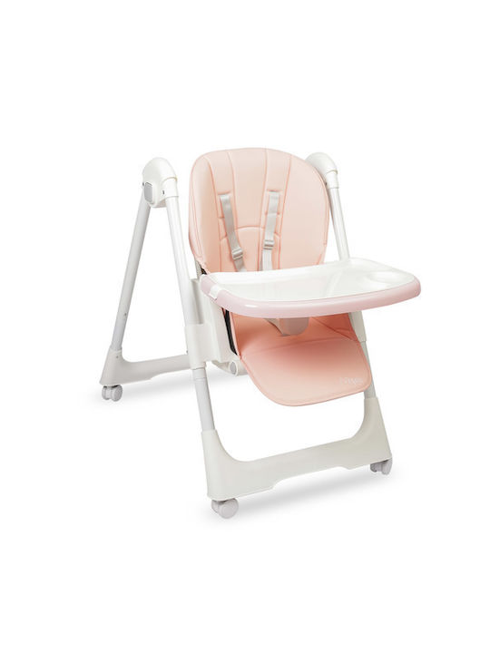 Caretero Megalo Foldable Highchair with Metal Frame & Plastic Seat Pink