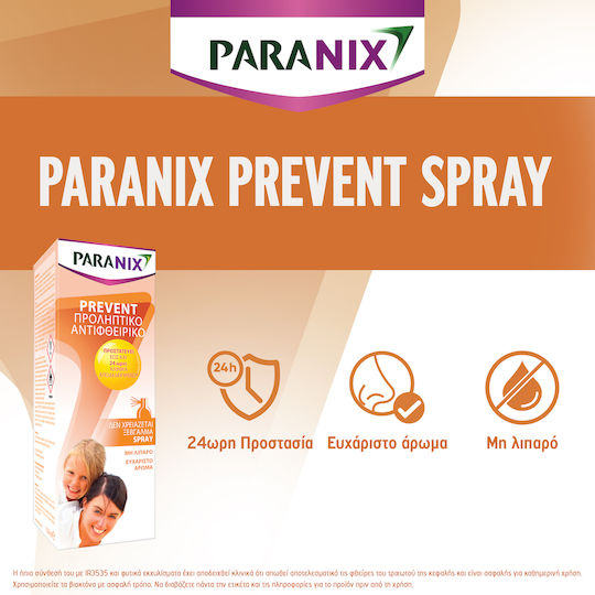 Omega Pharma Paranix Prevent Antlice Spray Loțiune Spray pentru Prevenire Împotriva Păduchilor pentru Copii 100ml 1buc