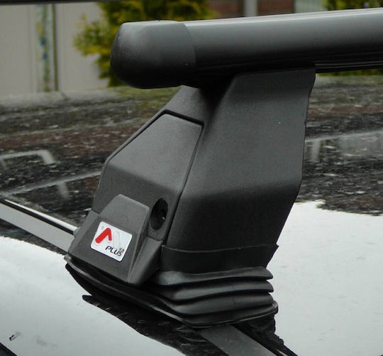 Menabo Car Roof Bars Metallic 112cm for BMW Series 5 4D 2017+ for Cars with Factory Roof Bars Set with Roof Rack Legs Black