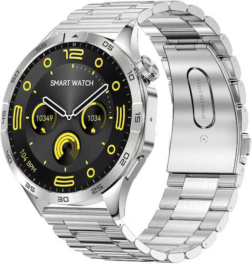 Lemfo HK4 Amolet Smartwatch 46mm Argintiu