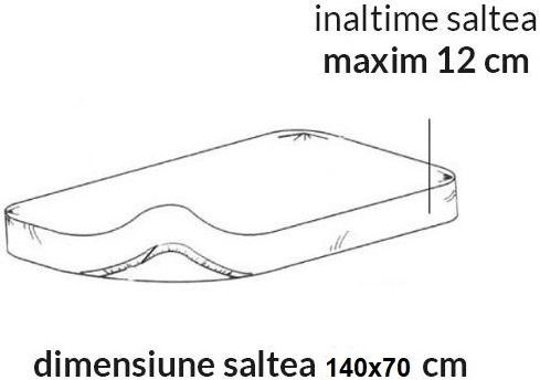 Kidizi Cearșaf pentru bebeluși Pentru Patut Bumbac cu Cauciuc Alb 140x70buc