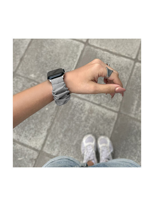 Sonique Scruncie Armband Stoff Gray (Apple Watch (42/44/45/49MM))