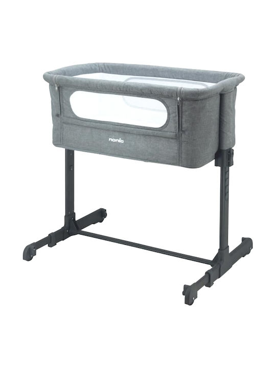 Kidizi Cradle-Park with Mattress and Wheels Gray