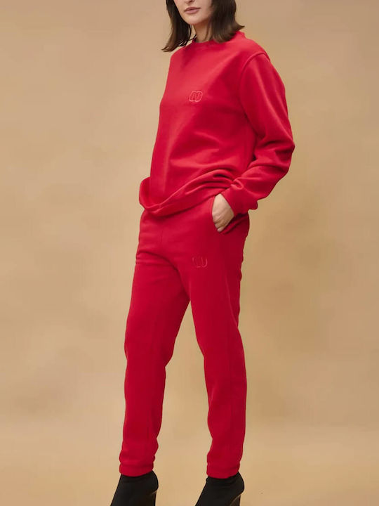 Γυναικείο Υφασμάτινο Παντελόνι Noir, Polar Red