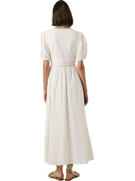 Rochie De Vară Pentru Femei Midi Alb