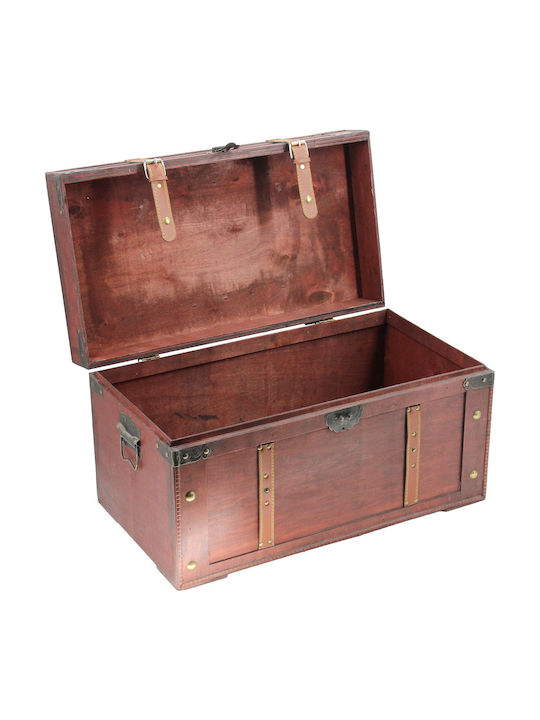 Keskor Wooden Decorative Trunk Brown 65x36x36cm