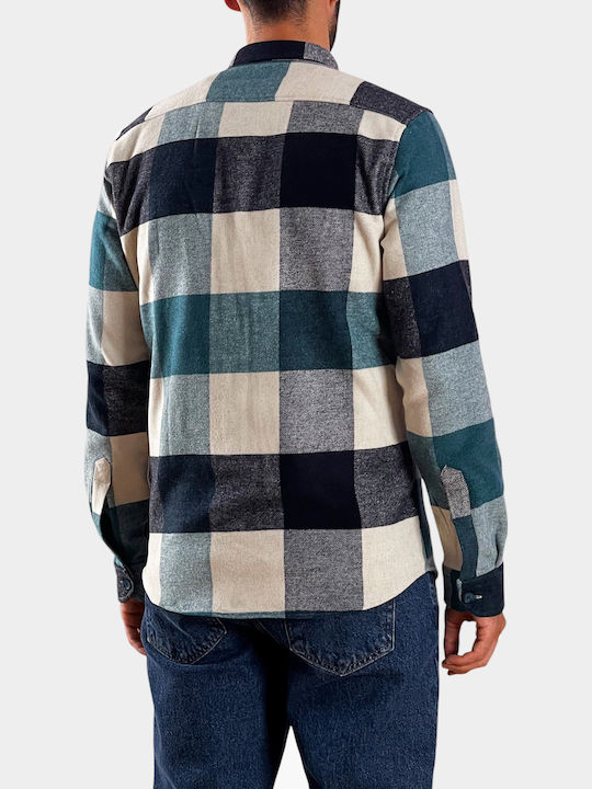 Μακρυμάνικo Overshirt Πετρόλ