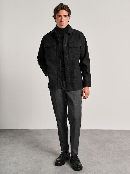 Marlon Дълъг Ръкав Overshirt Черен