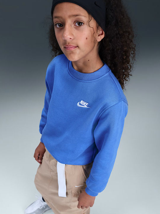 Fleece Kids Sweatshirt Blue Sportswear Club