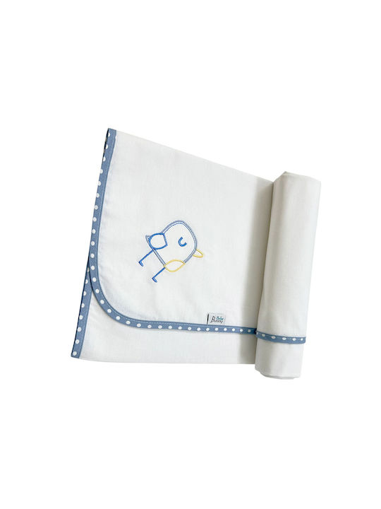 Bunny Bebe Swaddle Blanket Albastru deschis 90x90εκ.