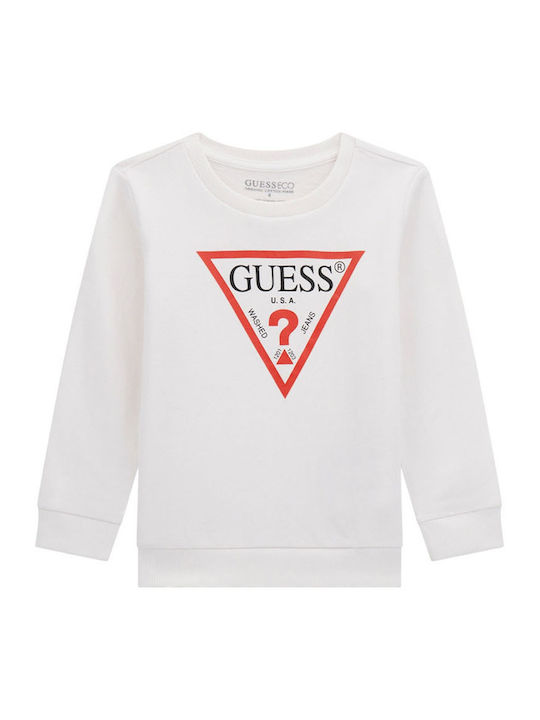 Fleece Kinder-Sweatshirt Pure Weiß
